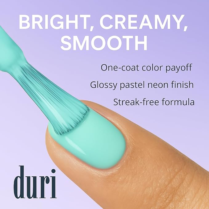 duri 680 Trending In NY, Nail Polish, Powdered Coral Lacquer, Full Coverage, Glossy Finish, Quick Drying, 0.45 Fl Oz