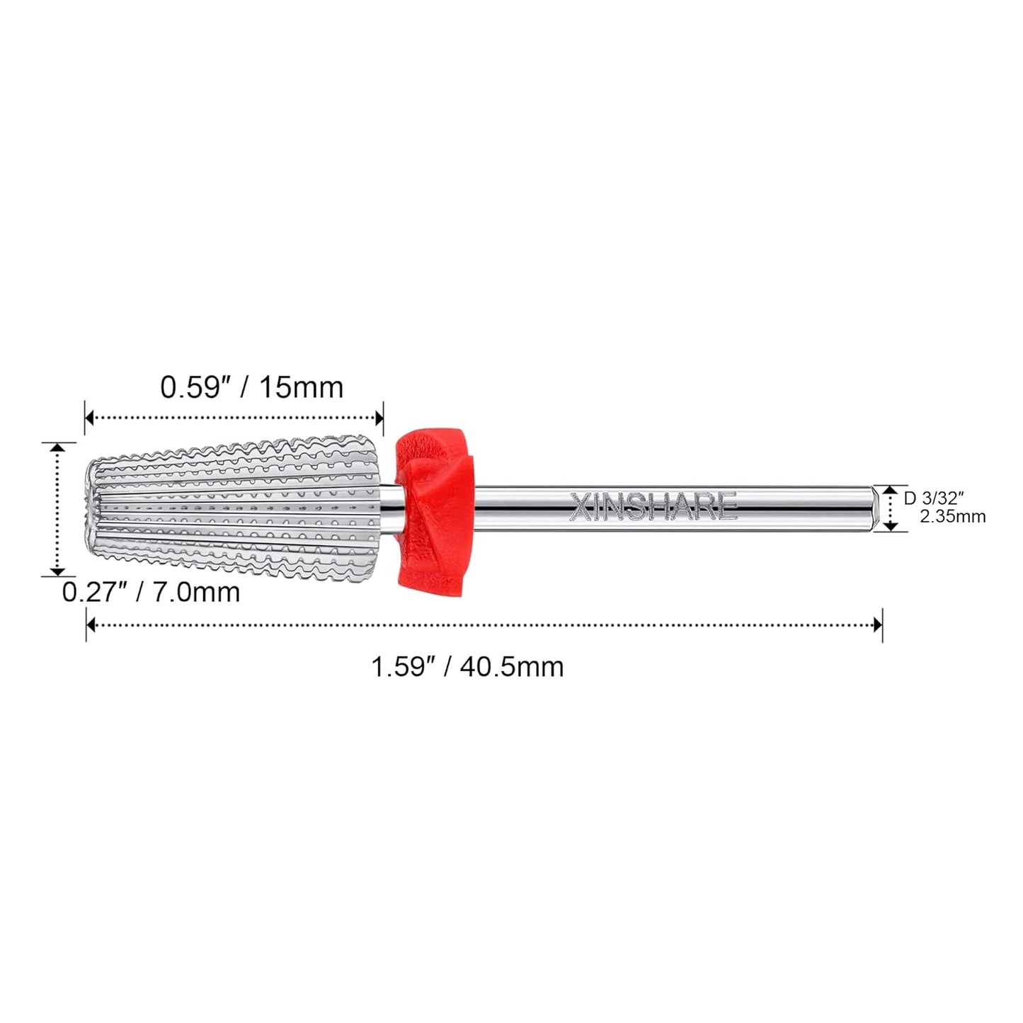 Nail Drill Bit Carbide 5 in 1 Multi-function Manicure Drill Bit 2 Way Rotate Use for Both Left and Right Handed, Fast Remove Acrylic or Hard Gel, Nail Drill Machine,Fine