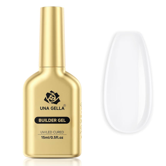 UNA GELLA Builder Gel For Nails, 7 In 1 Clear Hard nail Strengthener Builder Gel For Apex Building/Nail Extension, Led Lamp Needed