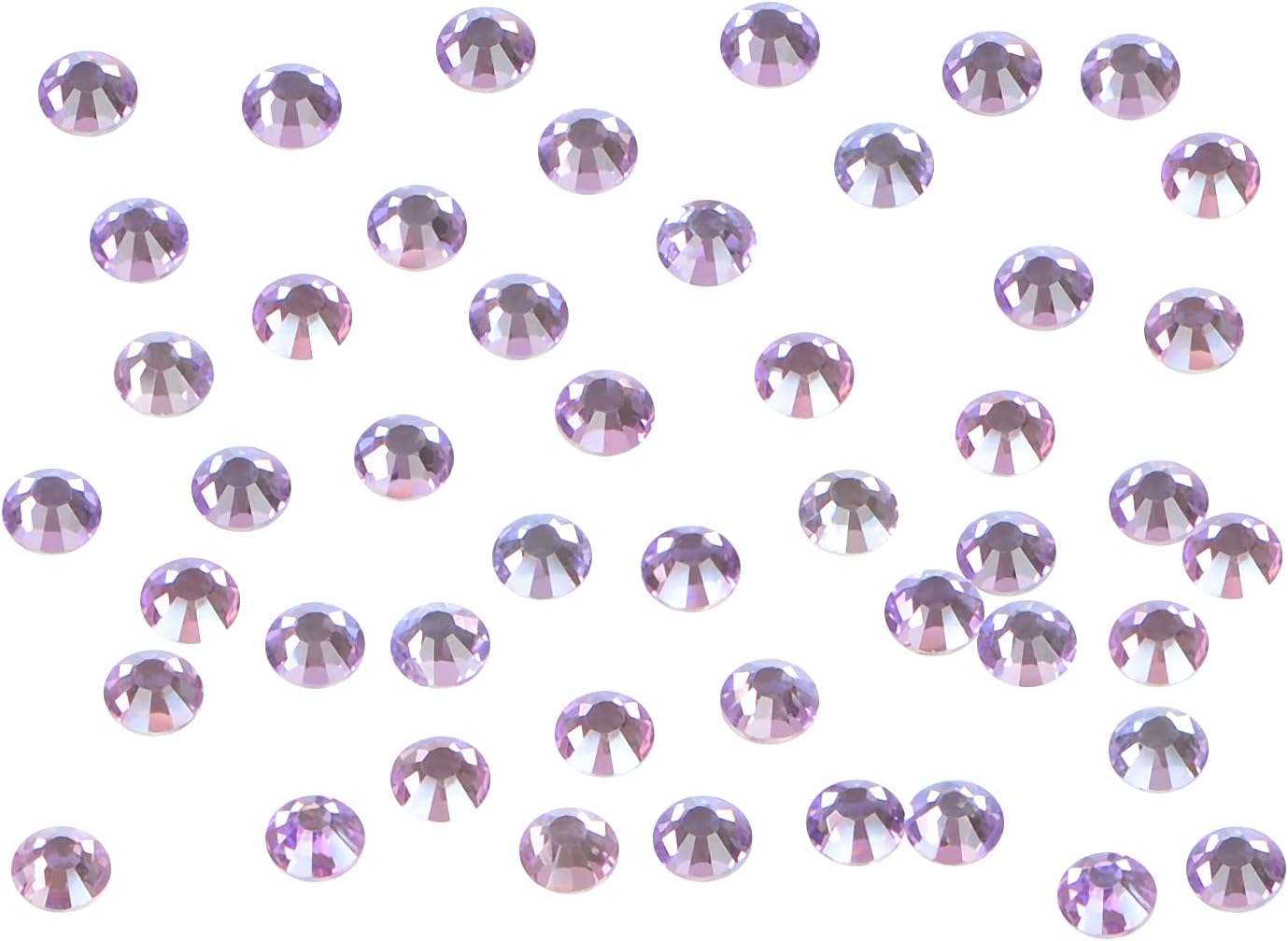 2880PCS Art Nail Rhinestones Non Hotfix Glue Fix Round Crystals Glass Flatback for DIY Jewelry Making with one Picking Pen (ss5 2880pcs, Green Pink)