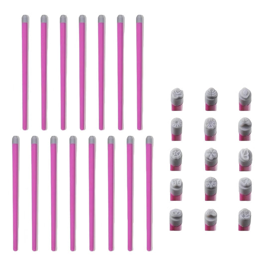 Nail Art Stamping Pen Set – Floral Nail Design Tools for Women and Girl, DIY Nail Doodles Kit – for Party and Homes Manicures – Available in 4, 6, 10, or 15 Pens (15 Pcs nail pen)