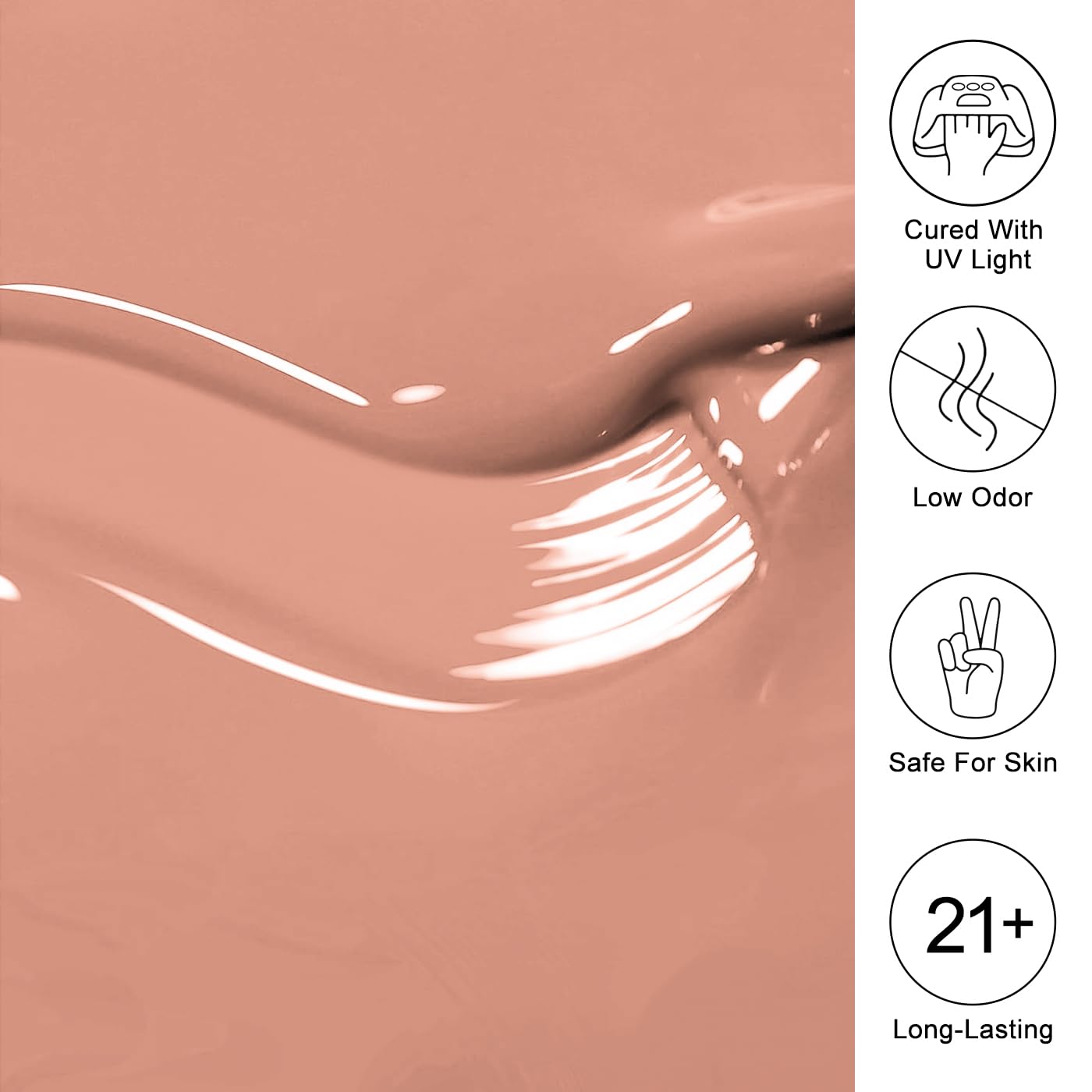 Imtiti Beige Gel Nail Polish, Beige Brown Gel Polish Autumn Winter Soak Off UV LED High Gloss Art Manicure Salon DIY Design 10ML