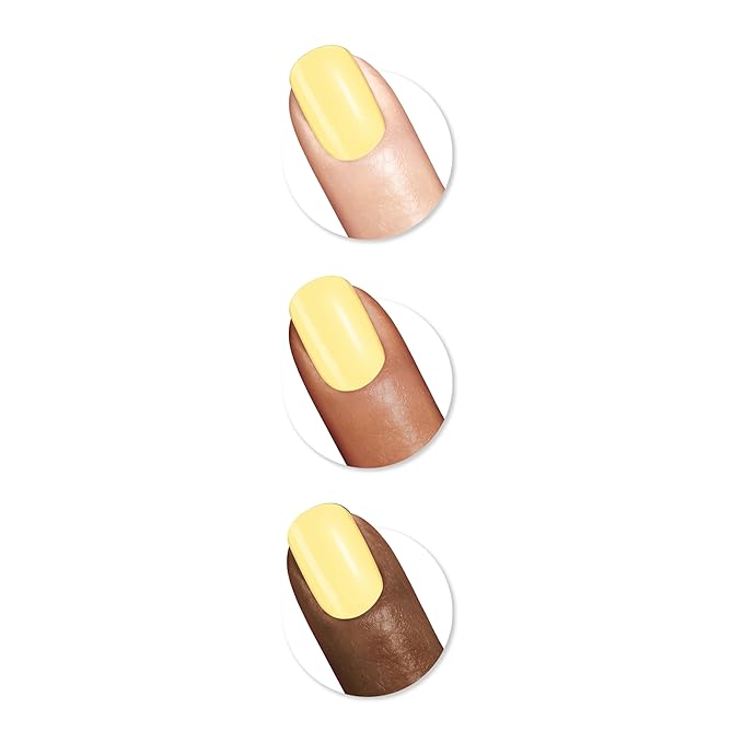 Sally Hansen Miracle Gel Salon Quality Nail Polish | Gel-Like Formula, Two-Step System, No UV Light Needed, Long Lasting | Opaque | 768 Sunbrella | Bright Yellow Nail Color