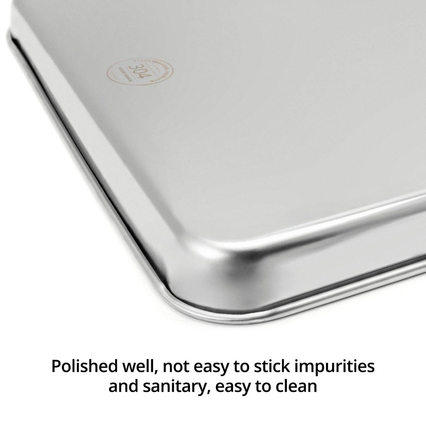 QWORK Stainless Steel Surgical Tray, for Medical Instruments, Tattoo, Surgical Supplies, 15-3/4 x 11-13/16 x 1", 2 Pack