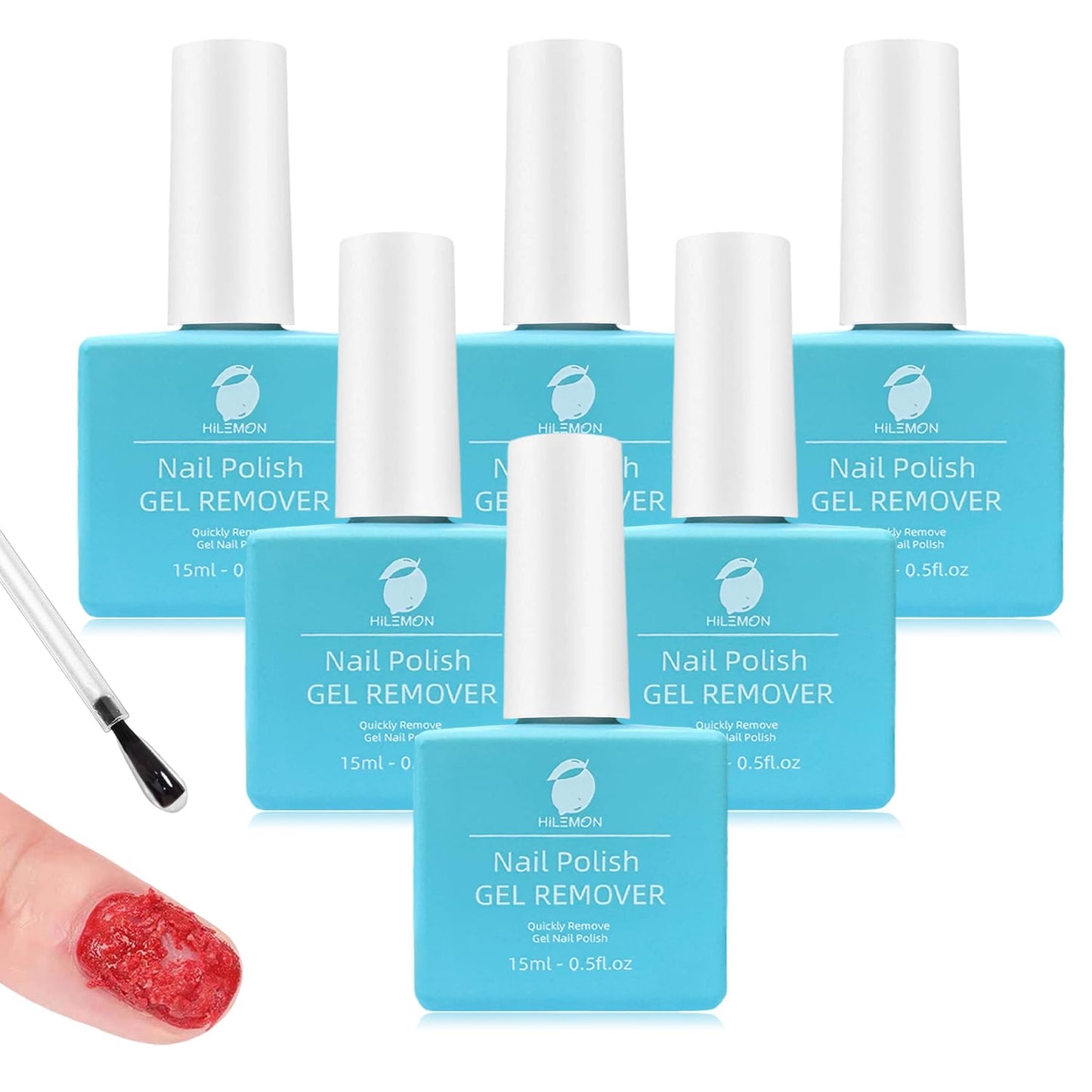 Quick Gel Nail Polish Remover, Easy Remove Gel Polish in 3 Minutes, No Need Soaking or Wrapping, Gel Remover for Nails, 15ml 6PCS