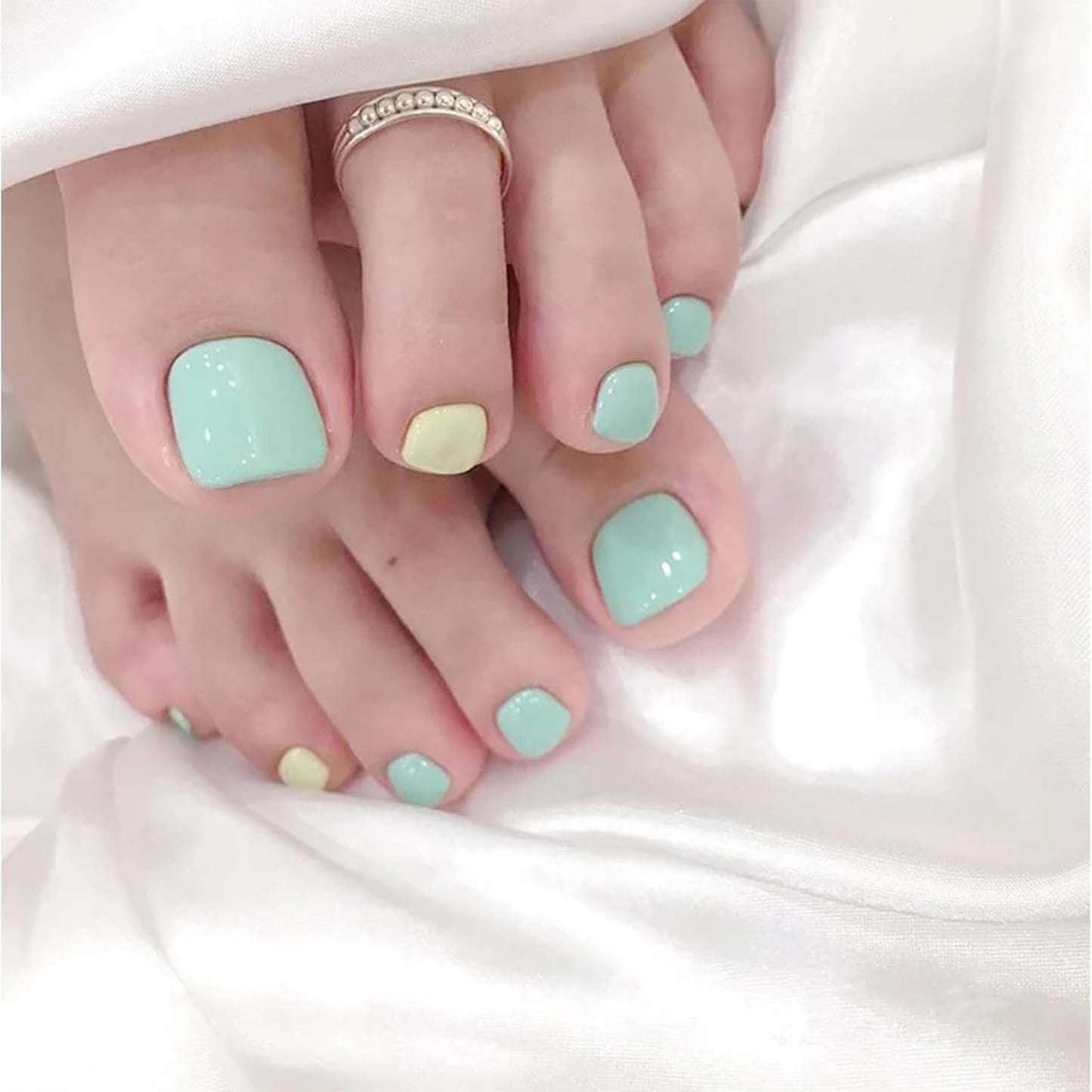 COSMOO Summer Green/Ice Green 12ml Quick Dry Nail Polish, Blue