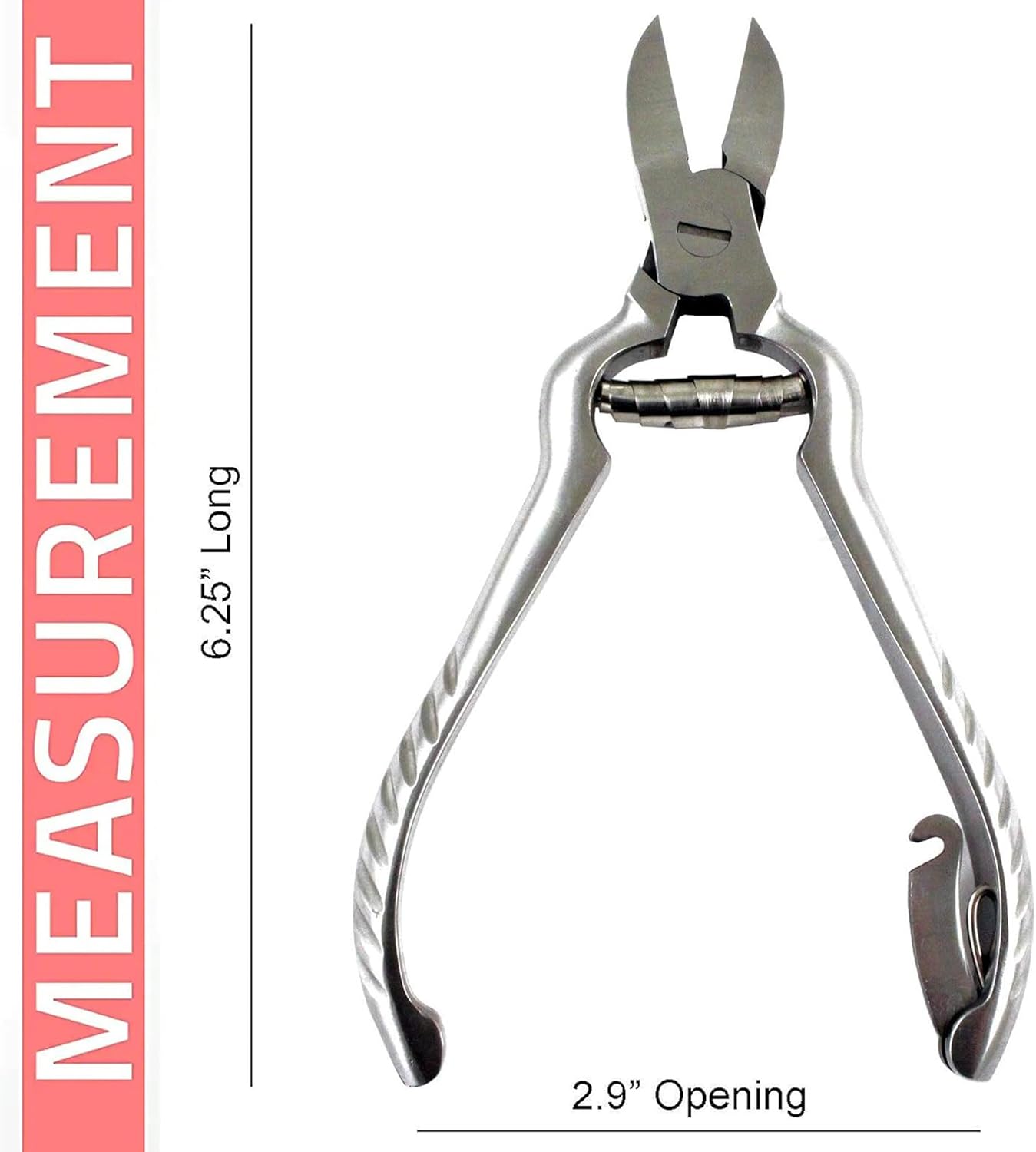 Professional Toenail Clippers for Thick Toe Nails - Heavy Duty Medical Grade Podiatry Stainless Steel Nail Clippers Cutter Trimmer Toenail Scissors for Men Seniors Podiatrist Tools (Silver, 6.25 Inch)