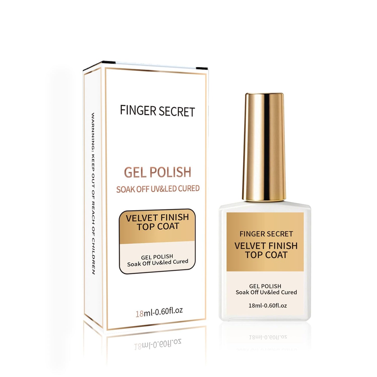 18ml/0.60floz Luxury Velvet Finish Matte Top Coat - Ultra-Smooth Gel Nail Polish Sealant with Golden-Grade Shine Lock, Matte Nail Art Essential for Salon-Quality DIY at Home.