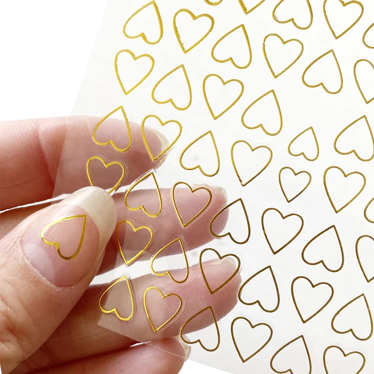 9 Sheets Heart Nail Art Stickers - Metallic Nail Decals 3D Valentine's Day Nail Art Supplies Heart Love Glitter Gold Silver Nail Designs Sticker for Women Girls Valentine’s DIY Manicure Decorations