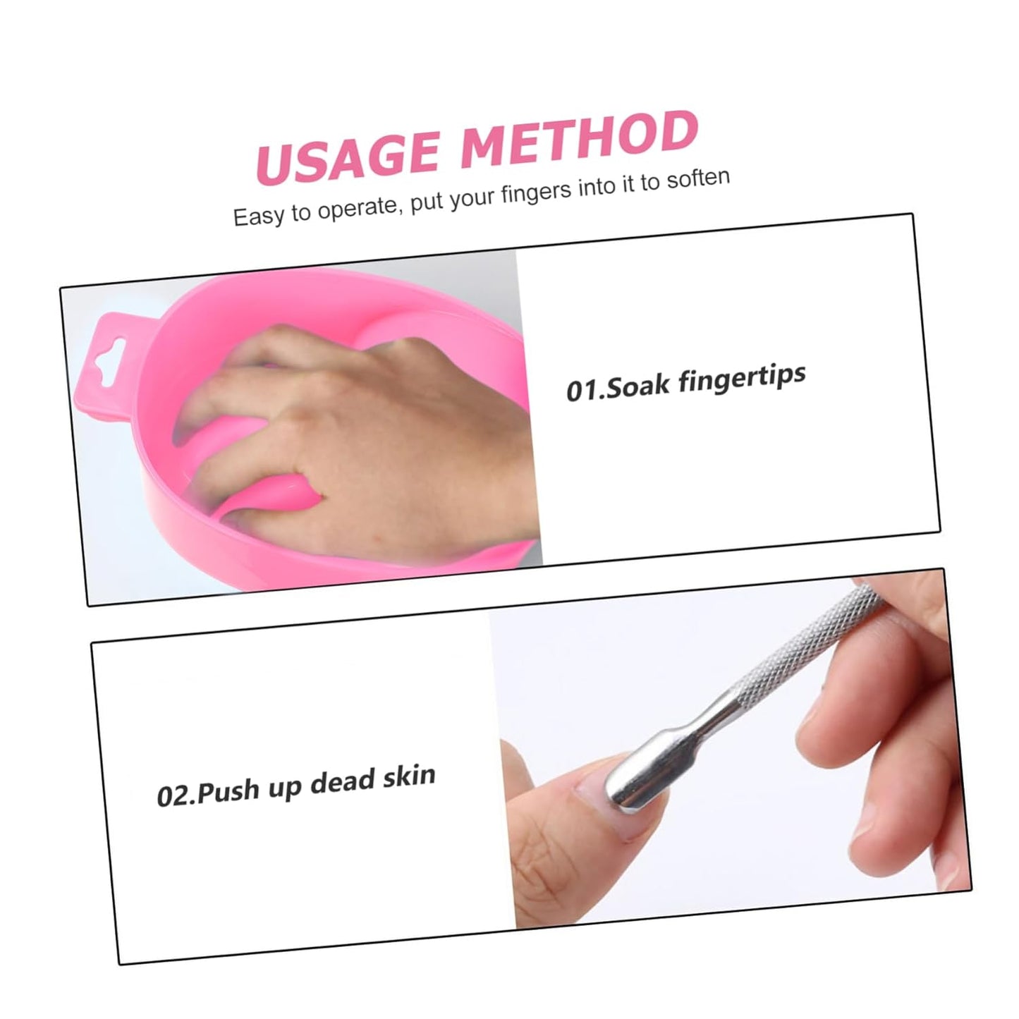 2pcs Nail Soaking Bowls for Manicure Spa Nail Art Tool for Soaking for Home Diy and Professional Use Comfortable Care