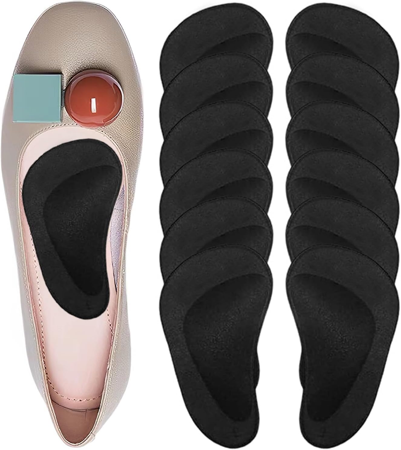 Correct-Position Gel Arch Support Insoles: Plantar Fasciitis & Flat Feet Relief, Adhesive Foot Pads for Pressure-Free Comfort- 6 Pairs