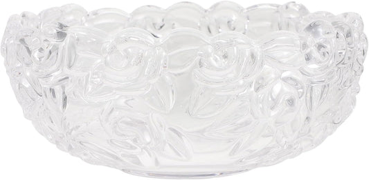 Housoutil Glass Nail Soaking Bowl, Manicure Soaking Bowl for Fingernail Toenail Caring Polish Removal, 12.5x12.5cm