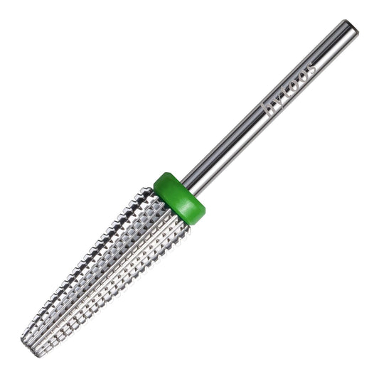 Long 5 in 1 Nail Drill Bits, 20mm Coarse Safety Tapered Nail Bit, Straight Cut Carbide Drill Bits for Nails, 3/32 Two-way, Electric Drills Removal Manicure Thick Gel