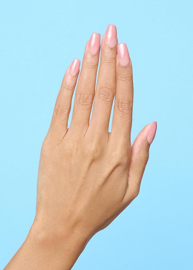ohora Semi Cured Gel Nail Strips (N Milk Rose) - Pink, Ombre, Works with Any UV/LED Lamps, Salon-Quality, Long Lasting, Easy to Apply & Remove - Includes 2 Prep Pads, Nail File & Wooden Stick