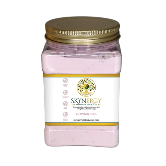 Egyptian Rose Jelly Mask - Professional Grade HydroGlo Peel Off Face Mask for Skin Hydration, Radiance, Reduced Fine Lines & Pigmentation Vajafacial Jelly Mask | 12 Applications (30 fl oz)