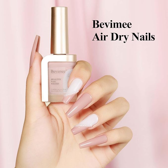 Nude Nail Polish Quick Dry, Natural Sheer Color Nail Lacquer, Long Lasting & Fast Drying, Nail Pigment Oil-Based for Nail Art, Fingernail Concealer Polish, 1PC 12ML for French Manicure