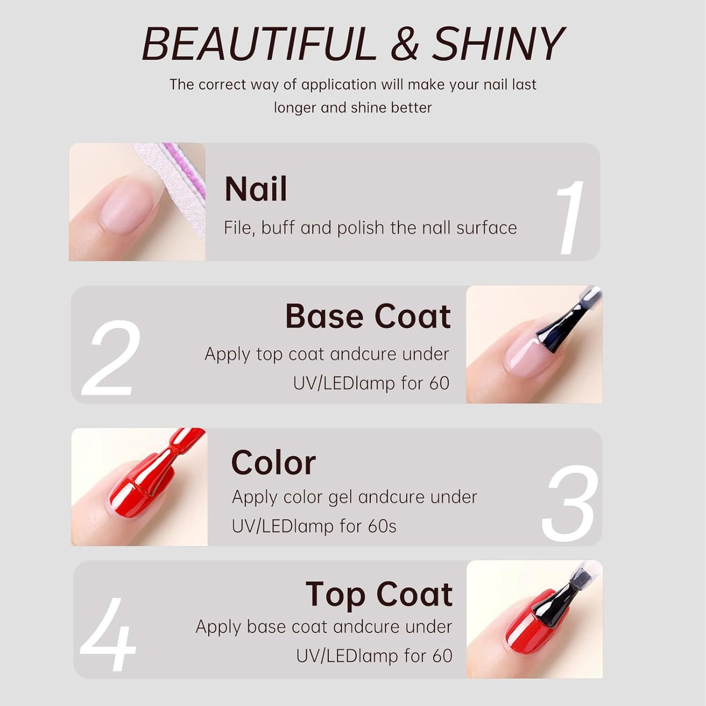 2 in 1 Base Coat Top Coat Nail Polish, Clear Quick Dry Nail Lacquer Color Base Protection High Shine Long Lasting Glossy Fast Air Dry Nail Polish-8.5ML