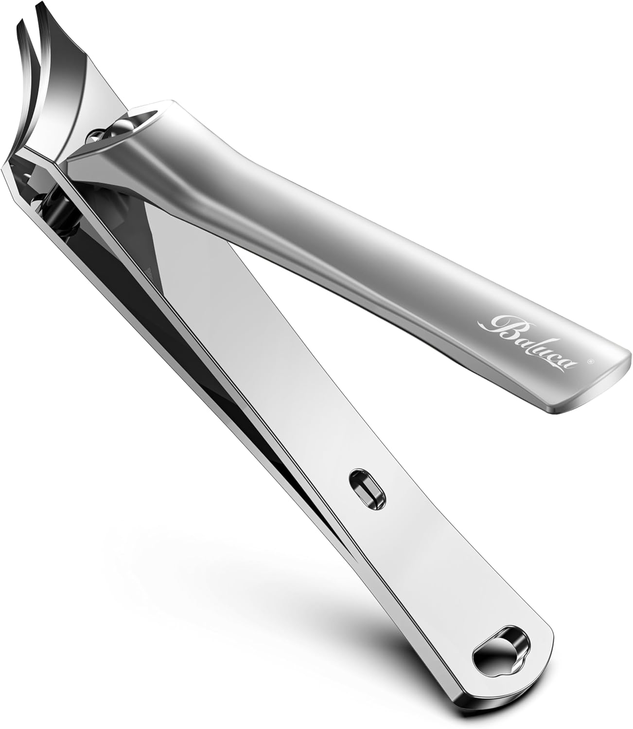 Slanted Curved Blade Ingrown Toenail Clippers for Thick Toenails, Angled Toe Nail Fingernail Cutter Trimmer for Seniors and Men - Black (Pear Silver)