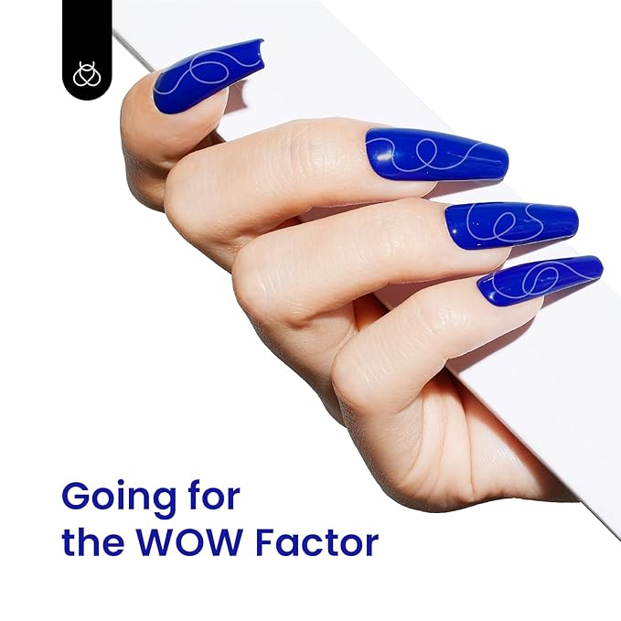 Beetles Blue Gel Nail Polish Paulina Lapis Royal Blue Color Soak Off Uv LED Nail Lamp 4th of july Gel Nail Polish Nail Art Design Patriotic Manicure Salon Diy Home for Women