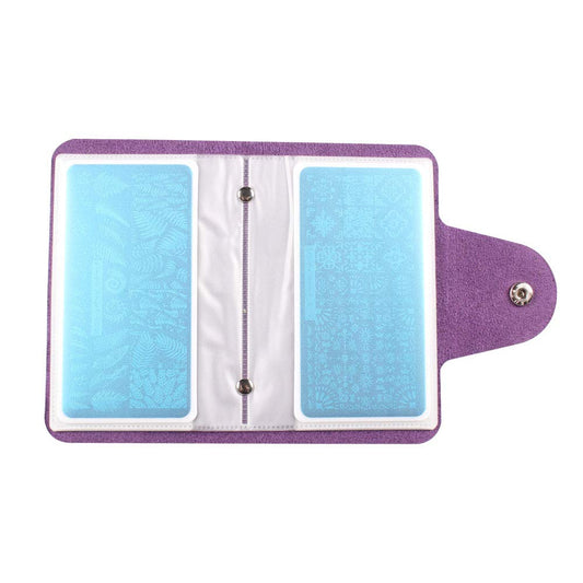 Purple Color Nail Art Stamping Plate and Accessories Organizer For 6X12cm Size Plate Organizer