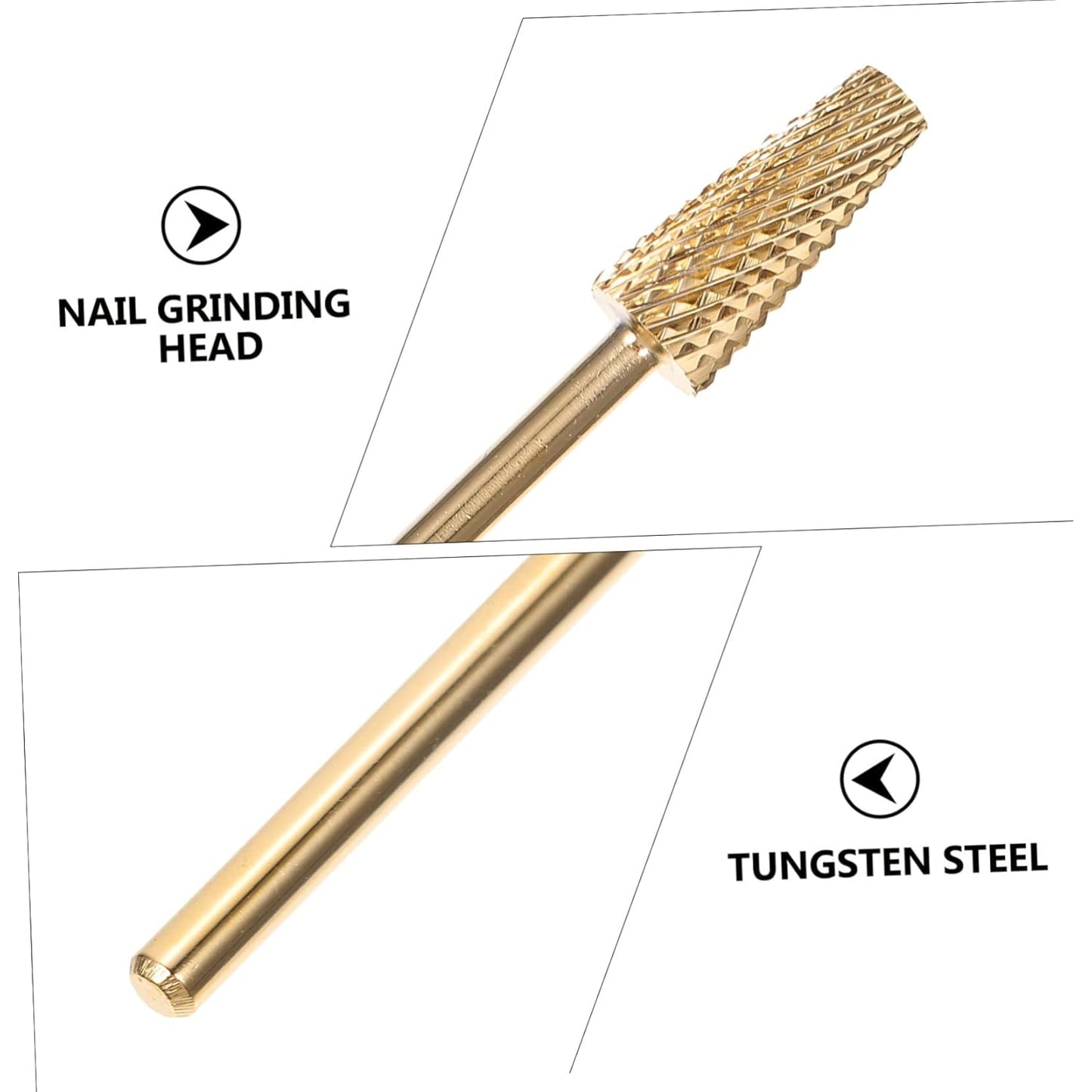 minkissy 2pcs Nail Art Polishing Grinding Manicure Grinding for Nail Care Suitable for Professional and Home Use Tungsten Material Easy to Use