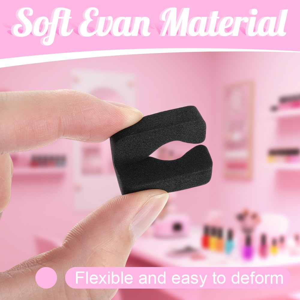 1000 Pcs Soft Toe Separators for Women Pedicure, Sponge Toe Separators for Pedicure, Reusable Foam Toe Dividers for Nail Polish