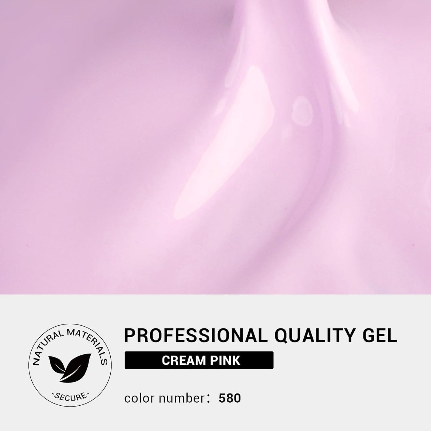 MelodySusie Thick Milky Pink Gel Nail Polish,0.5fl oz Soak Off UV LED Creamy Pink Gel Polish Gift for Women Nail Art Manicure Salon DIY Nail Design Decoration at Home-580