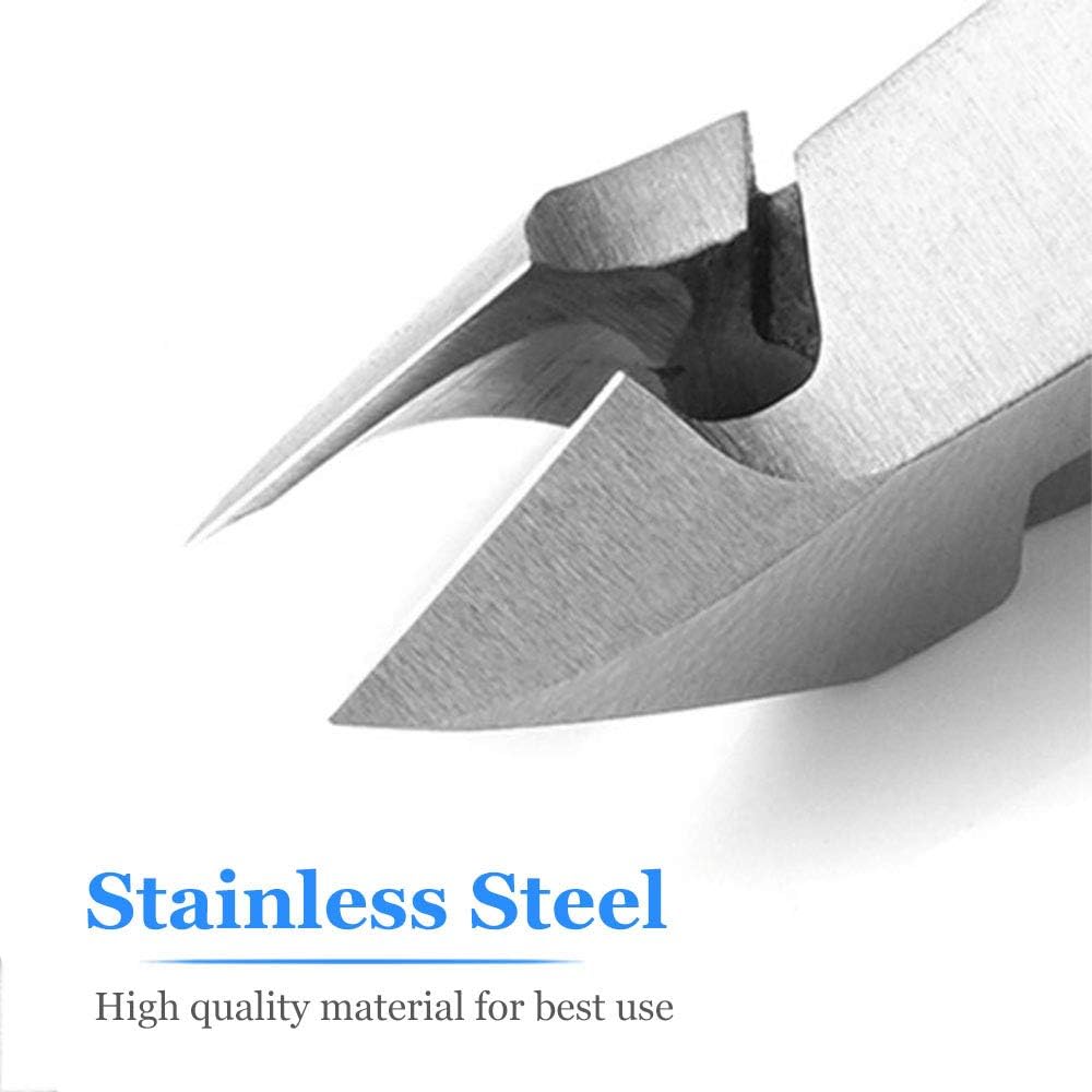 IVON Cuticle Trimmer, Professional Non-Slip Cuticle Cutter Stainless Steel Nipper Blue