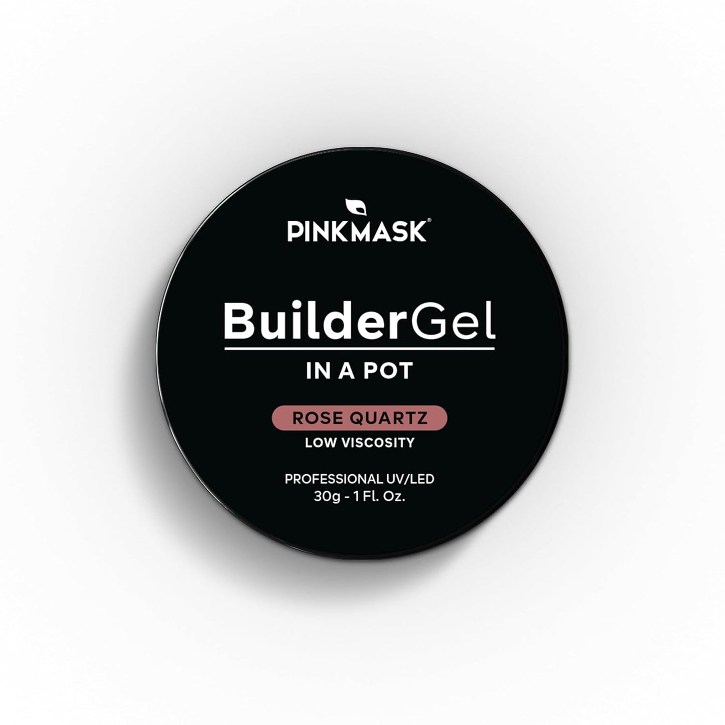 PINK MASK Builder Gel in a Pot 30g, Nail Extension/Strengthener in a Pot, Builder Gel for Nails, Sculpting UV/LED Acrylic Manicure Nail Art (Rose Quartz)
