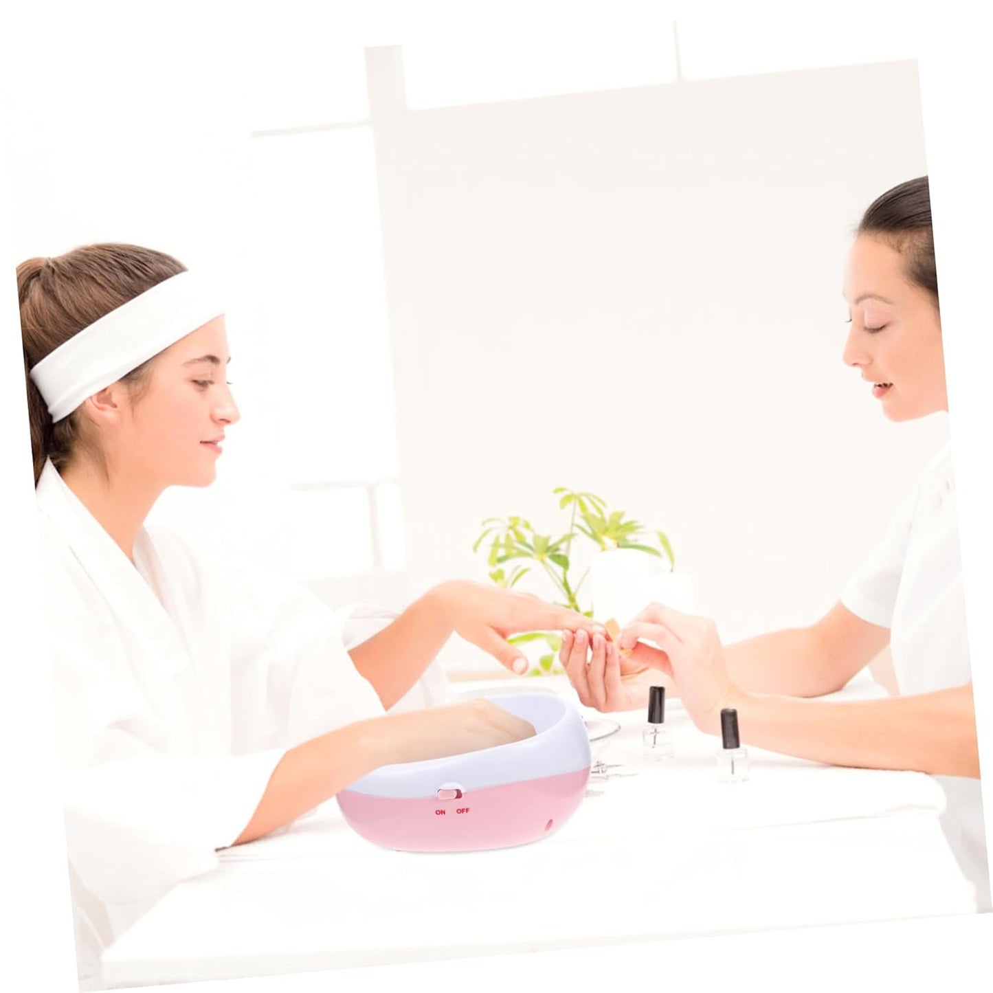 FRCOLOR Nail Art Gel Remover Soak Bowl for Manicure Care Electric Tool for Quick Nail Polish Removal Portable Design for Home Salon