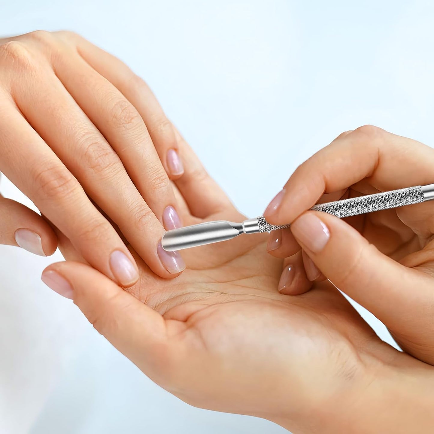 Cuticle Pusher Nail Polish Remover 2-in-1 Cuticle Trimmer Nail Care Tool Cuticle Pusher with 2 Ends Stainless Steel Manicure Tool (Flat Head)