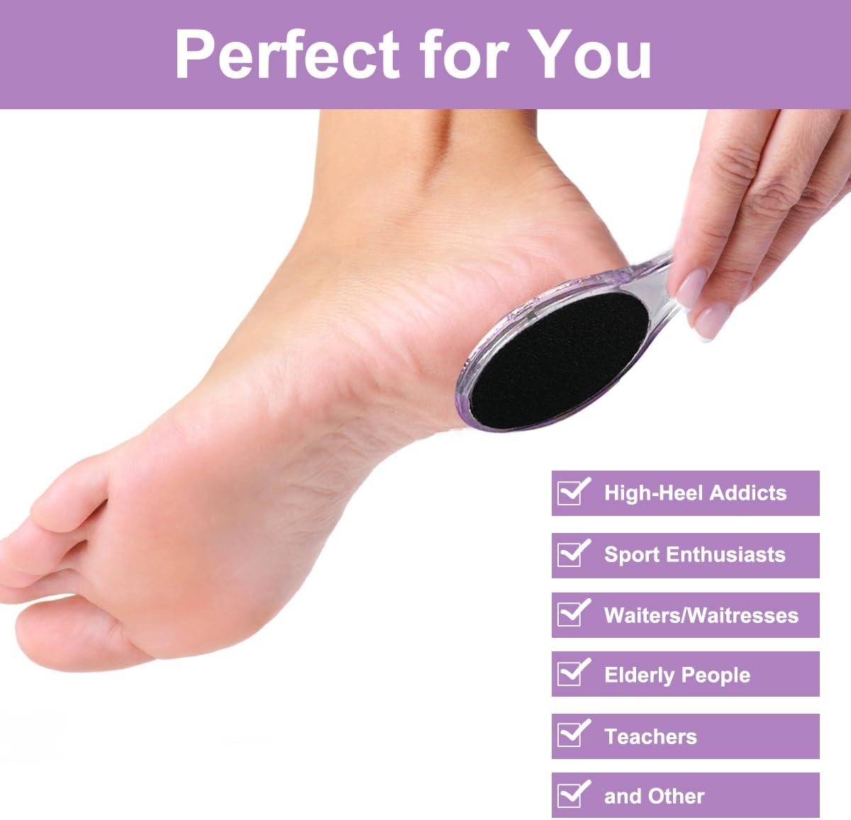 Foot Brush and Pumice Stone - 4 Pack Foot Brush Scrubber for Shower 4 in 1 Pedicure Foot File Exfoliator for Foot Care - Purple and Blue