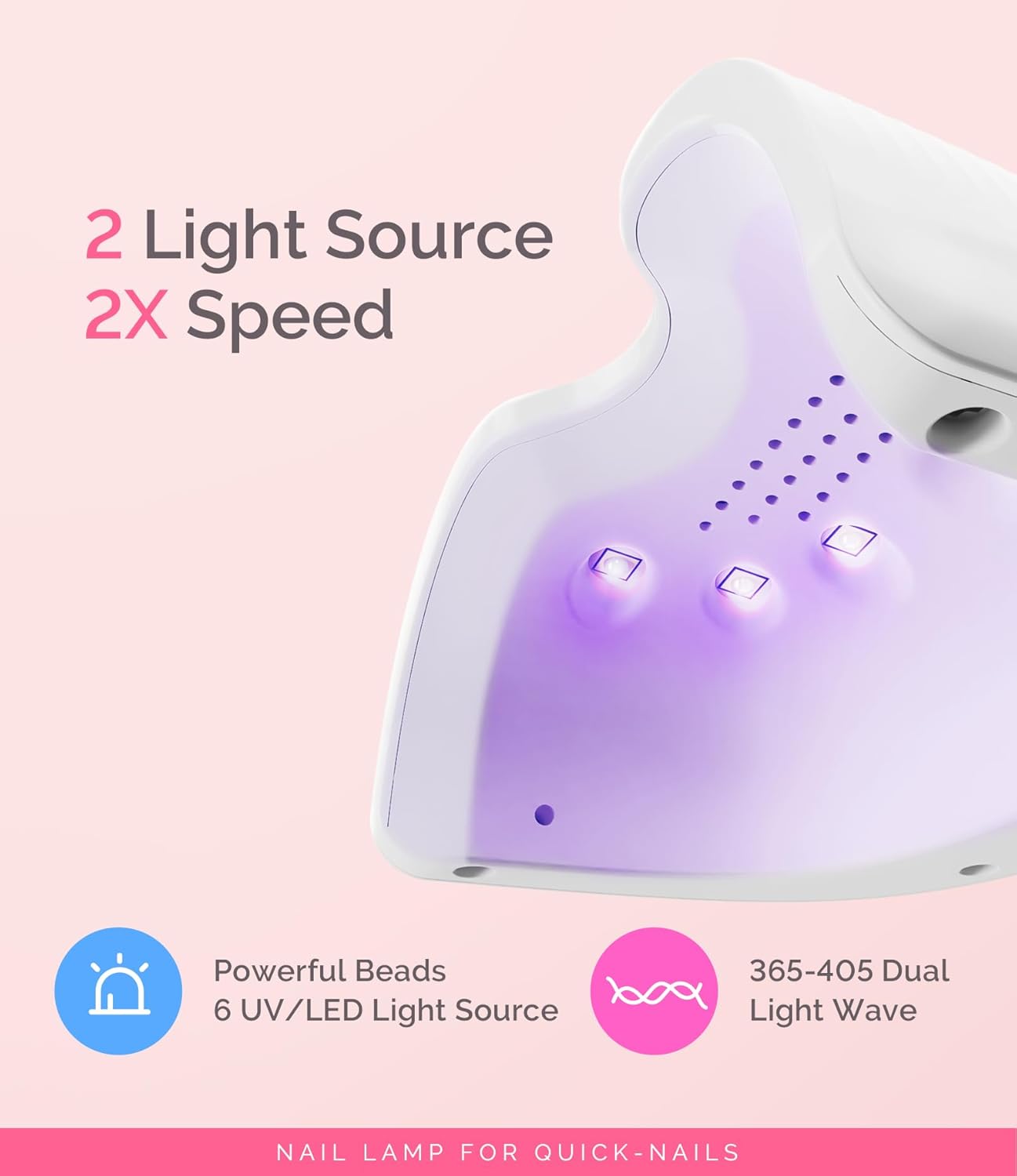 MelodySusie Small Cordless UV Nail Lamp with Portable Design, P-ART06G Rechargeable LED UV Light with Smart Sensor Cures All Soft Gels On the Go, Especially Half-Cured Gel, Base Coat & Top Coat -White