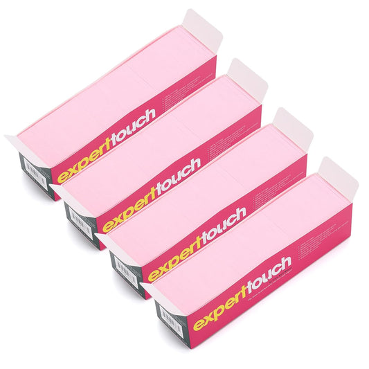 Lint Free Nail Wipes Pink Nail Art Gel Polish Remover Cotton Pads 4 Boxes (1300 Pieces)