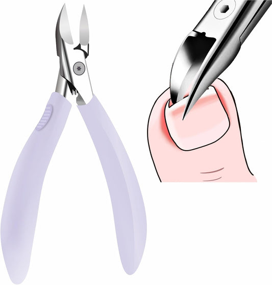 Toenail Clippers for Ingrown & Thick & Hard Nails - Ingrown Toenail Clippers for Men Women Seniors - Fingernail Toe Nail Clippers with Sharp Blades/Effort-Saving Spring/Long Non-Slip Handle Design