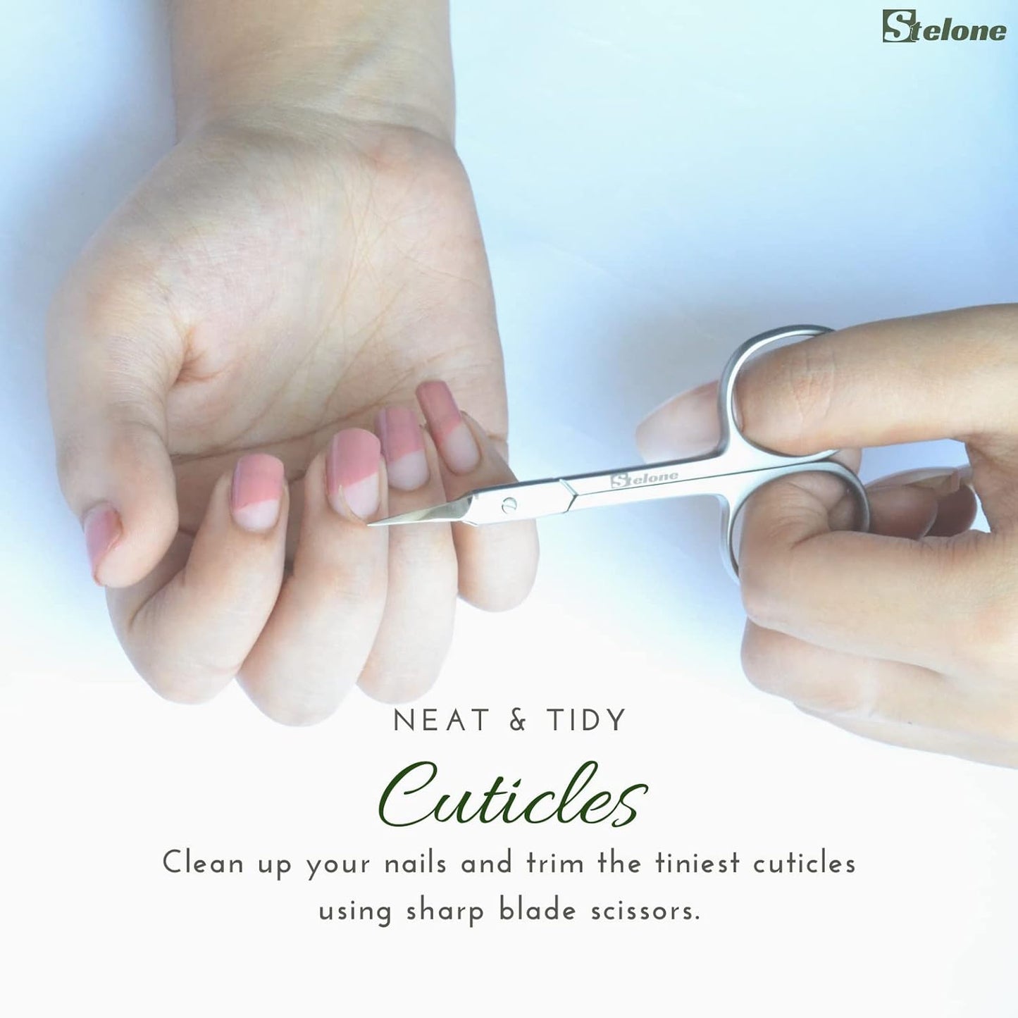 Premium Cuticle Scissors - Small Curved Stainless Steel Manicure & Beauty Scissor for Women