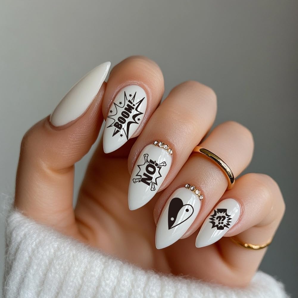 PH PandaHall 3pcs Comic Text Nail Stamping Plates, Retro Avatar Snake Rose Skull Nail Stamper Nail Art Stencils Print Nail Stencils Stainless Steel Nail Image Plate for Nail Art Design Manicure Salon