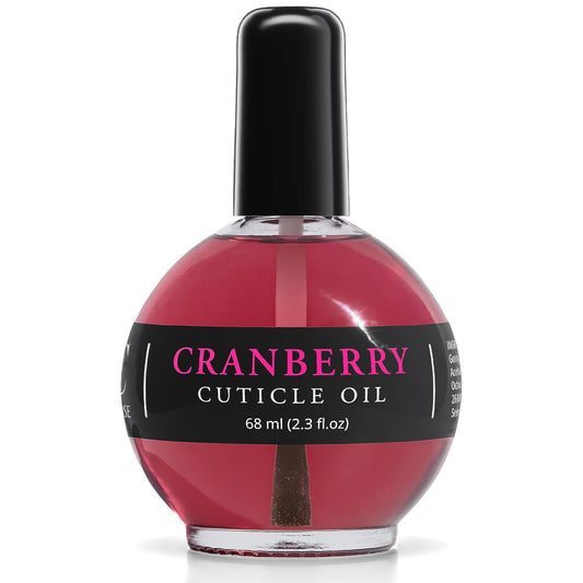 Ellie Chase Moisturizing Cuticle & Nail Care Oil 2.3 Fl Oz - Cranberry Scented – Infused with Jojoba Oil, Aloe, Vitamin E – Nail & Cuticle Hydration, Repair, Moisturizer, Strengthener, Growth