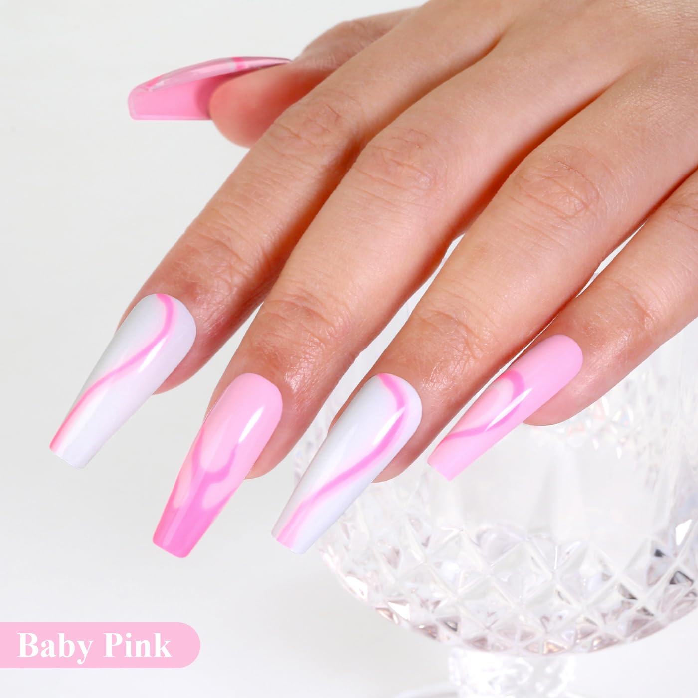 Imtiti Pink Gel Nail Polish, Baby Pink Gel Polish High Gloss Soak Off UV LED Spring Summer Art Manicure Salon DIY Design 10ML