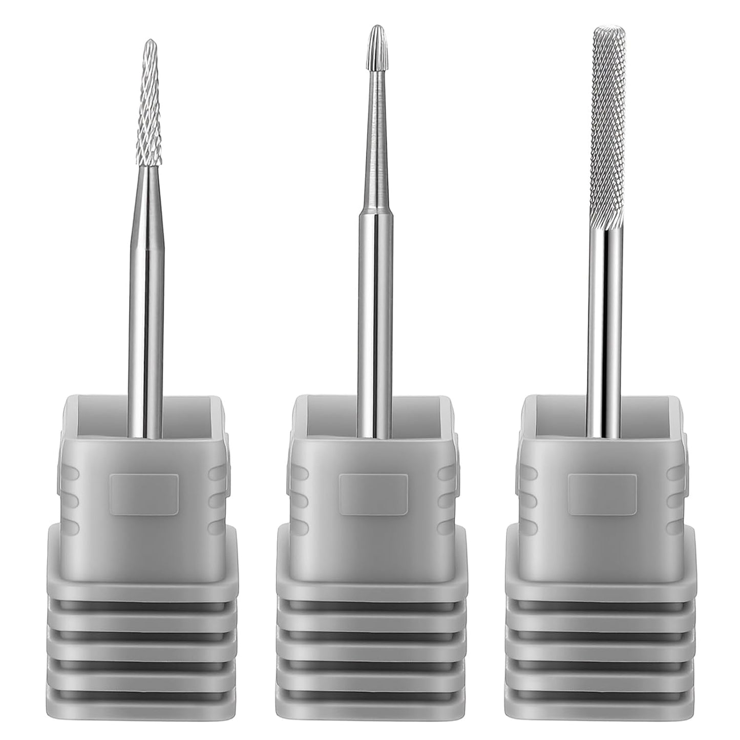 Nail Drill Bit Set, 3Pcs Carbide Cuticle Bit for Nails Drill, Professional Nail Buffer Bits for Manicure Pedicure Cuticle,Dead Skin Gel Polish Remover Tool, Nails Supplies for Home & Salon
