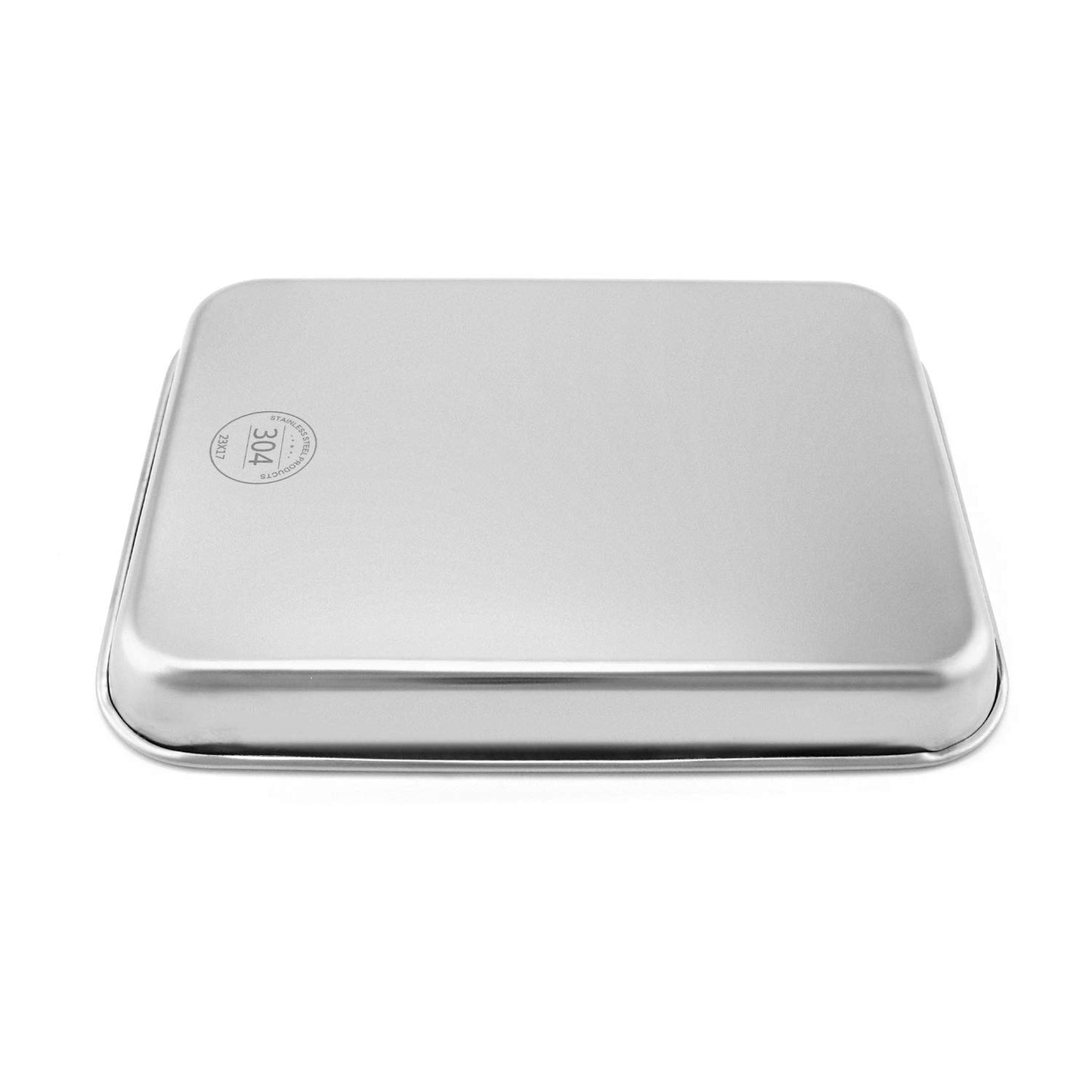 QWORK 2 Pack Stainless Steel Surgical Tray, for Medical Instruments, Tattoo, Surgical Supplies, 10 5/8" x 6 11/16" x 1 5/16", Flat Bottom Tray