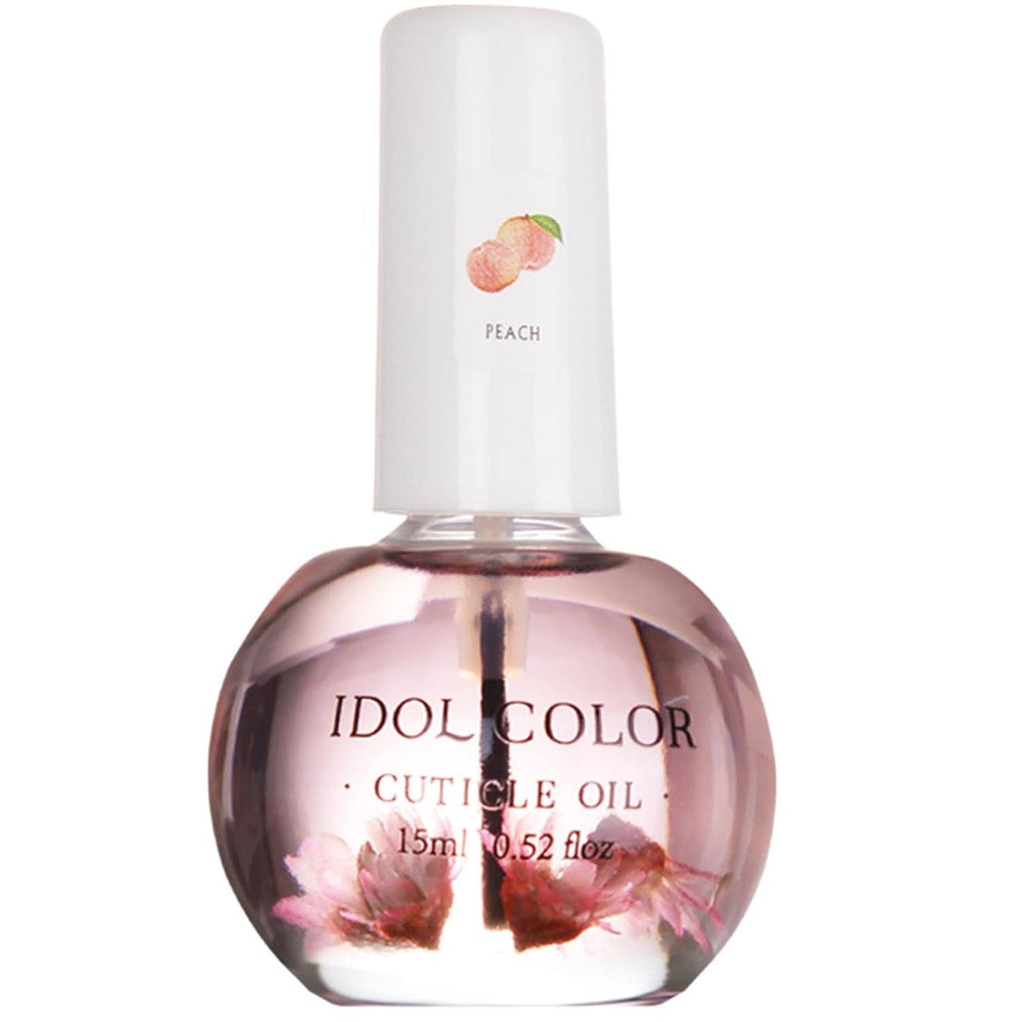 Flowery Scented Cuticle Oil, Infused with Real Flowers, Cuticle Revitalize Oil, Nail Oil For Growth And Strength, Cuticle Remover - Nail Strengthener - Cuticle Softener (0.5 fl.oz, PEACH)