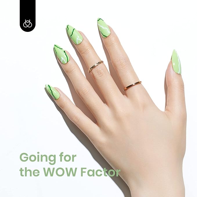 Beetles Sprout Green Gel Polish - 15ml Lime Green Soak Off Gel Nail Polish Nail Art Manicure Salon DIY Nail Uv Lamp Ombre Gel Nail Design Decoration at Home Gift for Women Girls