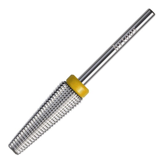 Long 5 in 1 Nail Drill Bits, XF 20mm Carbide Tapered Nail Bit, Straight Cut Safety Drill Bits for Nails, 3/32 Two-way, Electric Manicure Drills Removal Base Coat