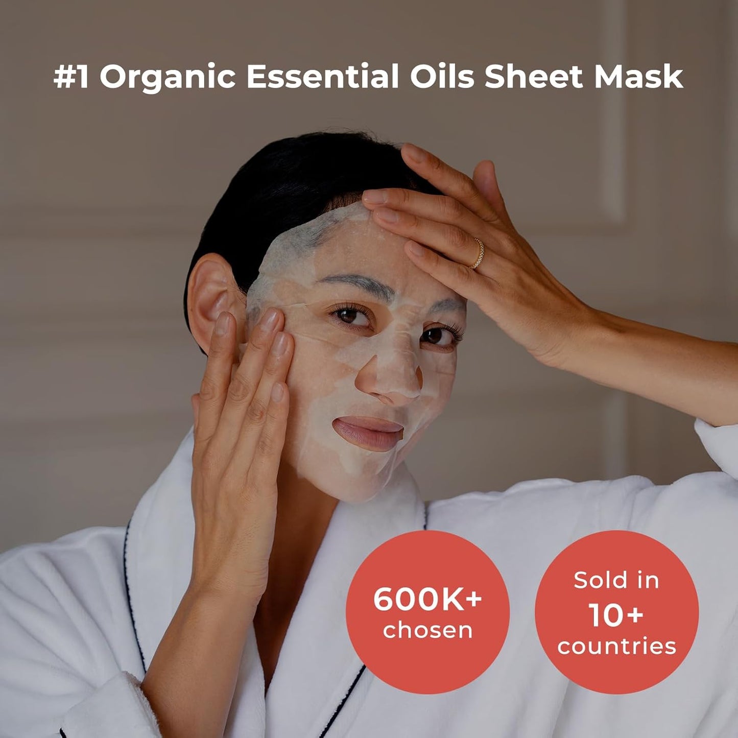 INNA ORGANIC Sheet Mask - Sleep Well Glow, Overnight Renewal, Restful Healing, Sustainable & Clean Beauty (Pack of 5) | Blue Tansy Essential Oils Infused Skin Care | Luxury Clean Beauty