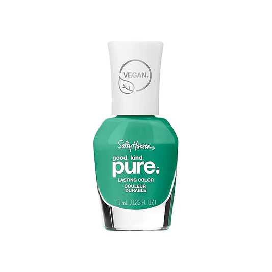 Sally Hansen Good. Kind. Pure. Nail Polish | Plant-Based, Vegan, 16-Free Formula | Opaque, Shiny | 377 Thyme Off | Bright Green Nail Color
