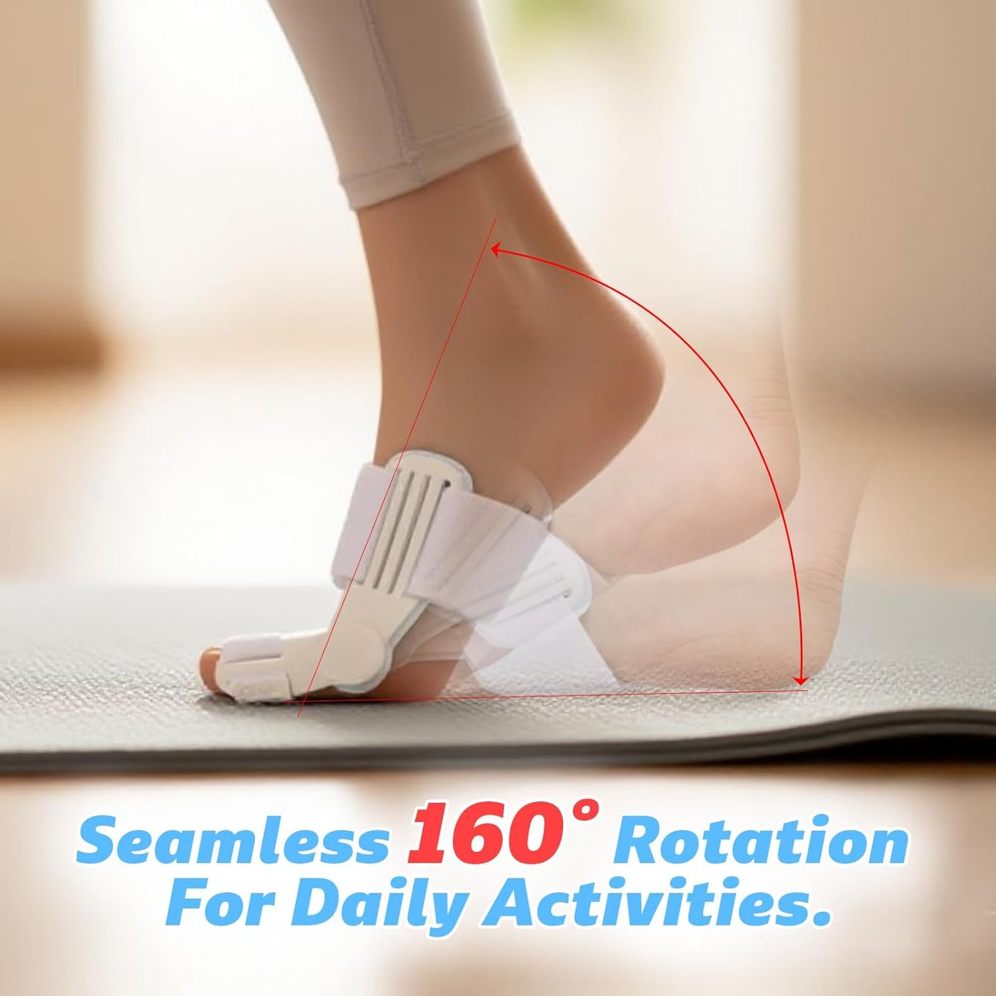 Bunion Corrector With Silicone Inner Pad for Women Men Big Toe Orthopedic Bunion Splint for Hallux Valgus Pain Relief Hammer Toe Straightener for Day Night Support-1 White(Free 2 Bunion Sleeves)
