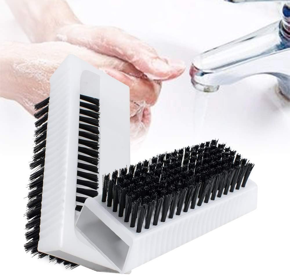 2PCS Surgical Scrub Brushes for Hands Non-Disposable Sterile Hand Scrubber Double-Sided Nail Brushes with Nail Cleaner Hand and Nail Cleaning Brush Stiff Bristle Fingernail Brushes Nail Scrub Brushes