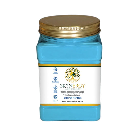 Copper Peptide Jelly Face Mask - Professional Grade HydroGlo Peel Off Face Mask for Skin Hydration,Radiance,Reduced Fine Lines & Pigmentation,Vajafacial Jelly Mask |12 Applications (30 Fl Oz)