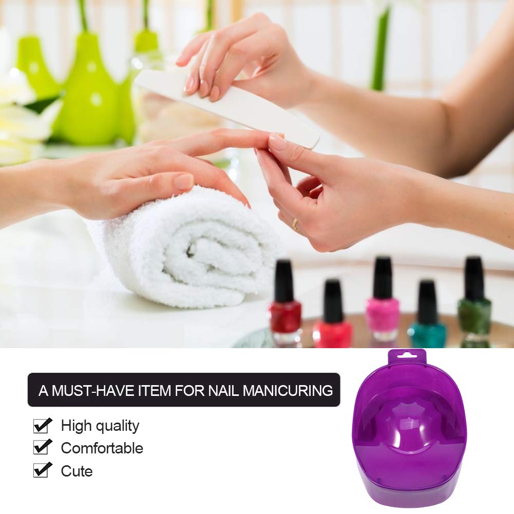 Nail Art Tips Hand Wash Soak Bowl, Tray Polish Treatment Remover Manicure Spa Tool for Nail Manicure DIY ()